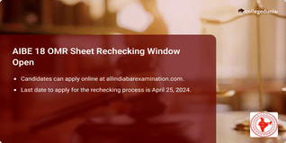 AIBE 18 OMR Rechecking Window to Close on April 25